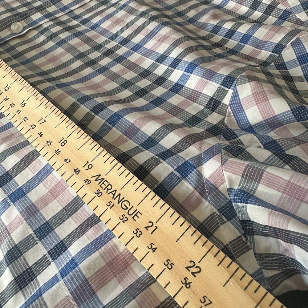 Long Sleeve Plaid Button Down Shirt Preppy Cotton Men’s Size M Academia - Picture 9 of 13